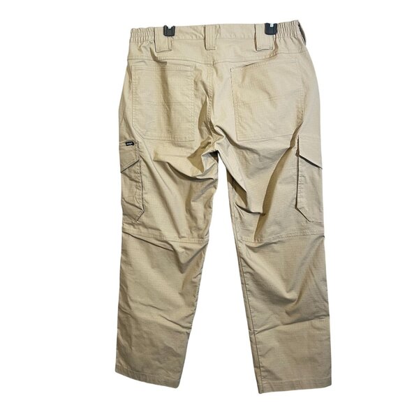CQR Mens Tactical Cargo Pants 36X30" Lightweight Polyester Cotton Elastic Waist - Picture 2 of 5